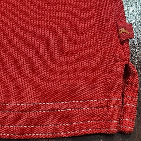 Tommy Bahama Polo Shirt Mens Medium Emfielder Red Supima Cotton Short Sleeve EUC - Picture 7 of 9